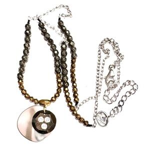 NEW SILPADA Necklace Sterling Silver N3103 Pyrite NEW IN SILPADA BOX